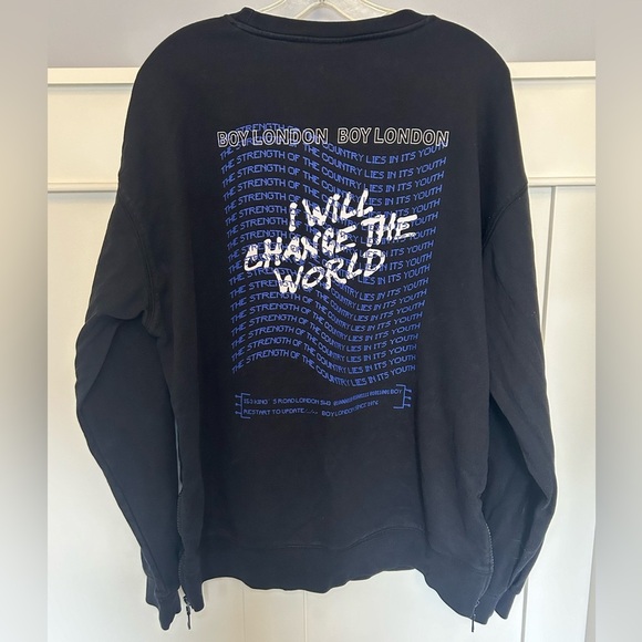 Boy London "I will change the world" oversized crewneck zipper sweater - Picture 10 of 10